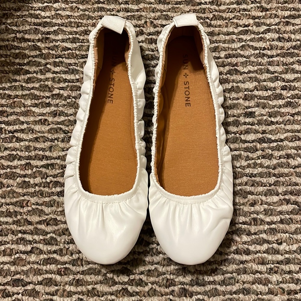 White Sun + Stone Ballet Flats